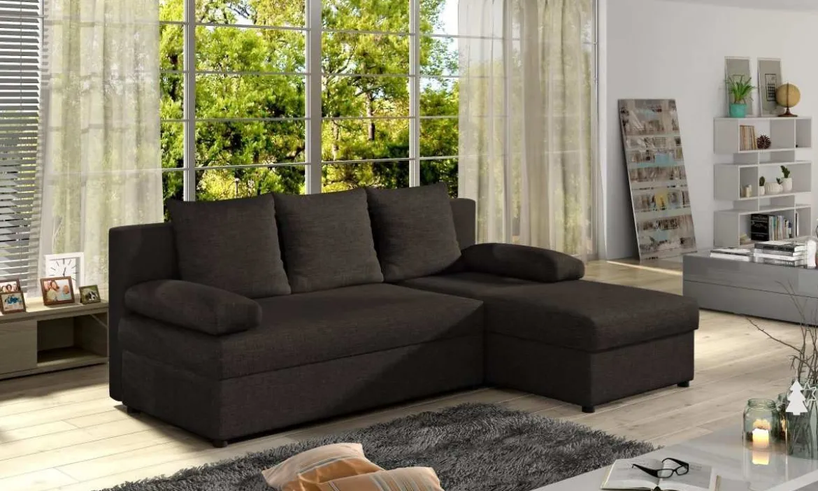 Designer Ecksofa Cali mit Stauraum und Schlaffunktion