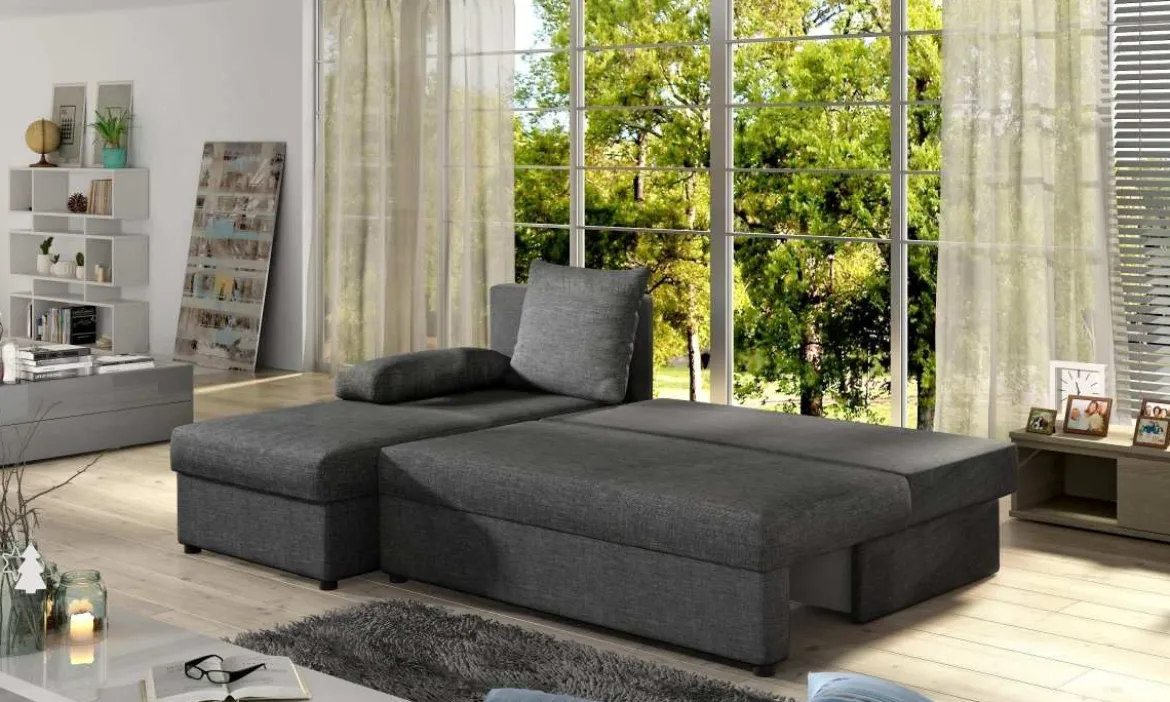 Designer Ecksofa Cali mit Stauraum und Schlaffunktion
