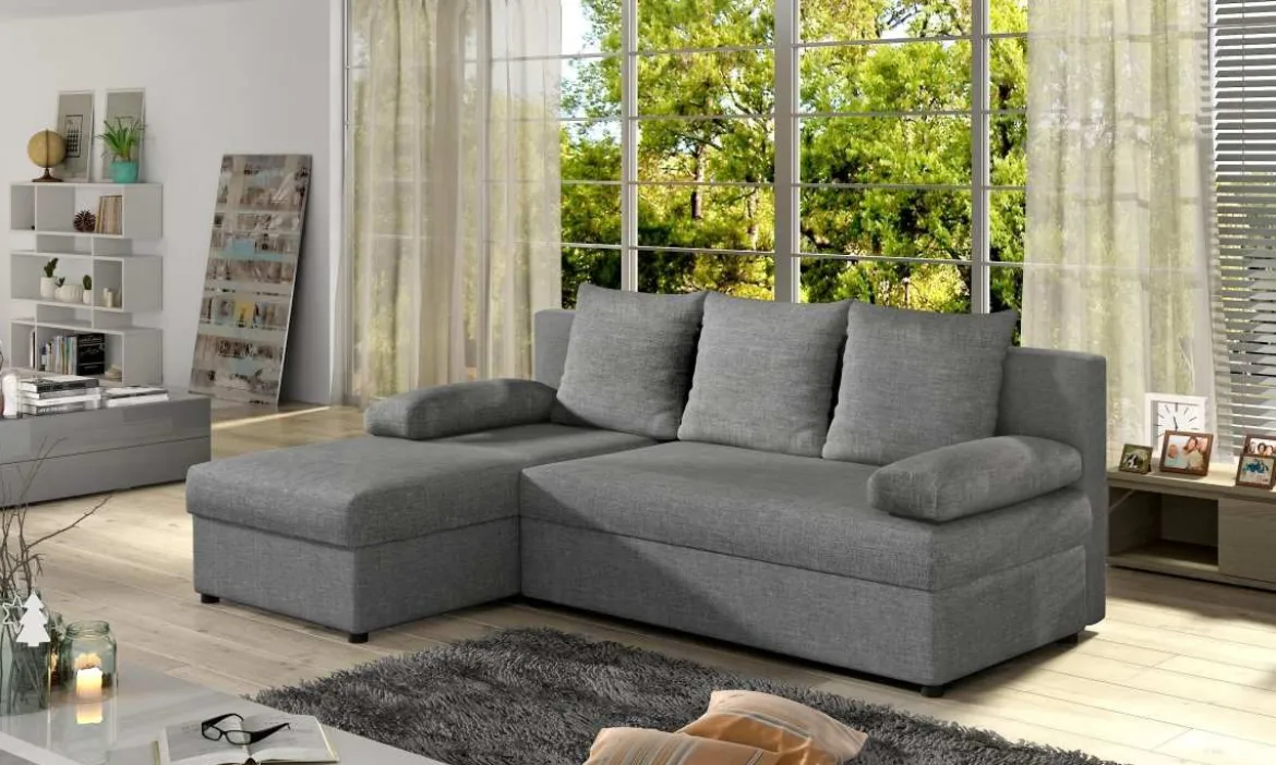 Designer Ecksofa Cali mit Stauraum und Schlaffunktion