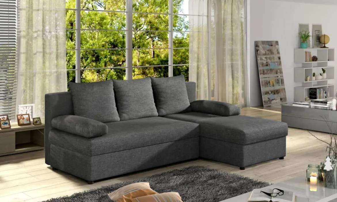 Designer Ecksofa Cali mit Stauraum und Schlaffunktion