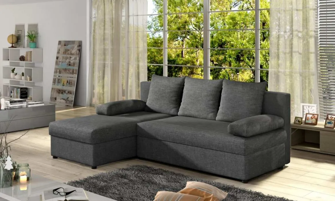 Designer Ecksofa Cali mit Stauraum und Schlaffunktion