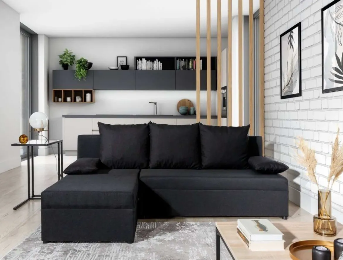 Designer Ecksofa Cali mit Stauraum und Schlaffunktion