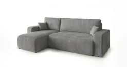 Designer Ecksofa Calva mit Schlaf- und Klappfunktion in Cord