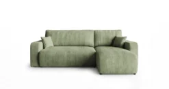 Designer Ecksofa Calva mit Schlaf- und Klappfunktion in Cord