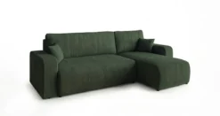Designer Ecksofa Calva mit Schlaf- und Klappfunktion in Cord