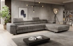 Designer Ecksofa Calvera Maxi mit Schlaf- und Klappfunktion in Cord