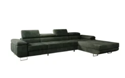 Designer Ecksofa Calvera Maxi mit Schlaf- und Klappfunktion in Cord