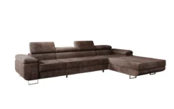 Designer Ecksofa Calvera Maxi mit Schlaf- und Klappfunktion in Cord