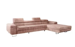 Designer Ecksofa Calvera Maxi mit Schlaf- und Klappfunktion in Cord