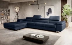 Designer Ecksofa Calvera Maxi mit Schlaf- und Klappfunktion in Kunstleder
