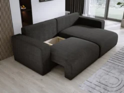 Designer Ecksofa Carl Cord mit Schlaf- und Klappfunktion