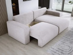 Designer Ecksofa Carl Cord mit Schlaf- und Klappfunktion