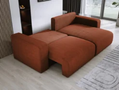 Designer Ecksofa Carl Cord mit Schlaf- und Klappfunktion