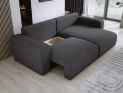 Designer Ecksofa Carl Cord mit Schlaf- und Klappfunktion