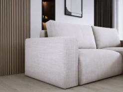 Designer Ecksofa Carl Cord mit Schlaf- und Klappfunktion