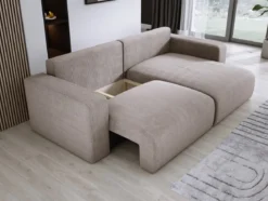 Designer Ecksofa Carl Cord mit Schlaf- und Klappfunktion