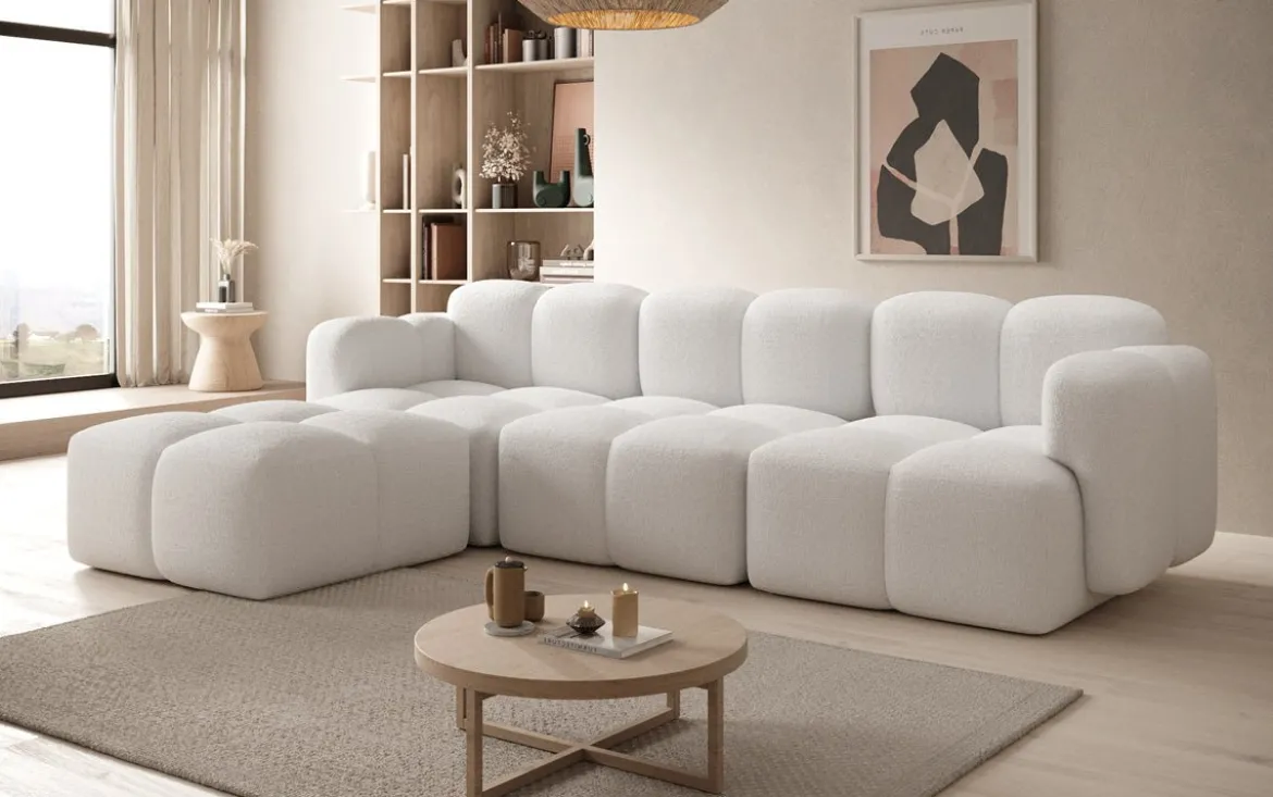 Designer Ecksofa Celly in Bouclé