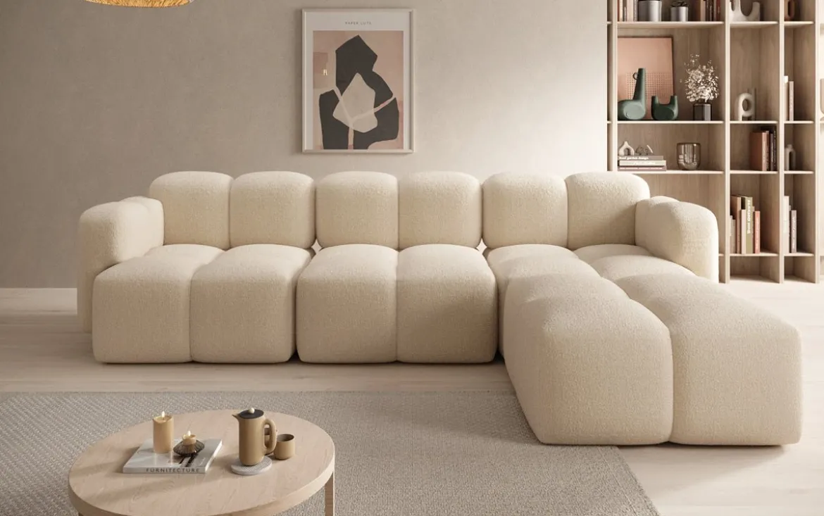 Designer Ecksofa Celly in Bouclé