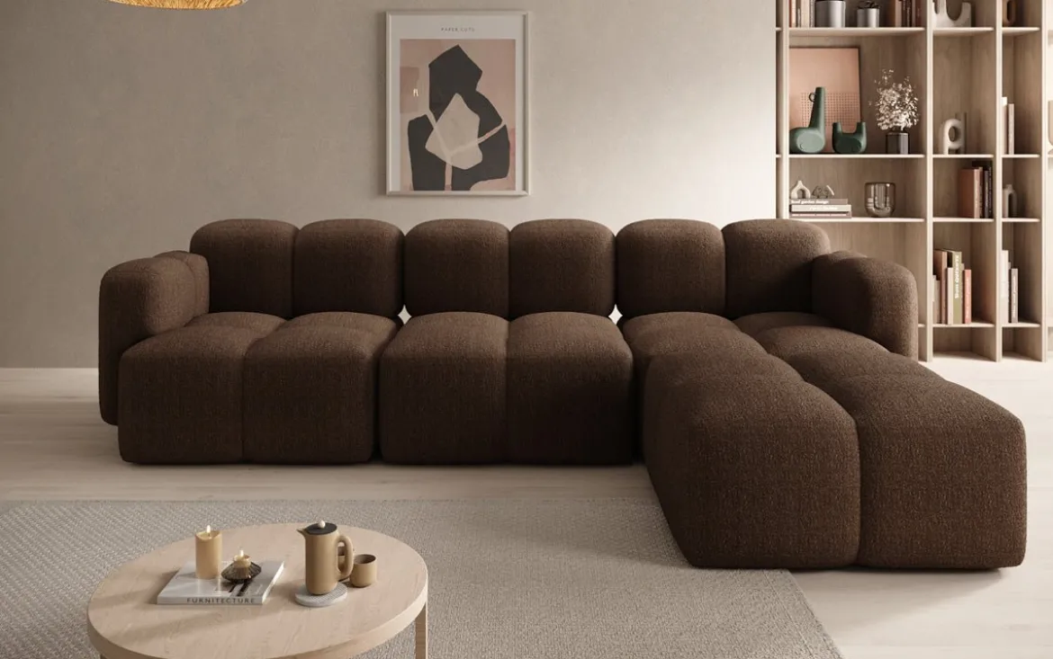 Designer Ecksofa Celly in Bouclé