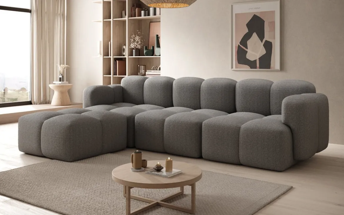 Designer Ecksofa Celly in Bouclé