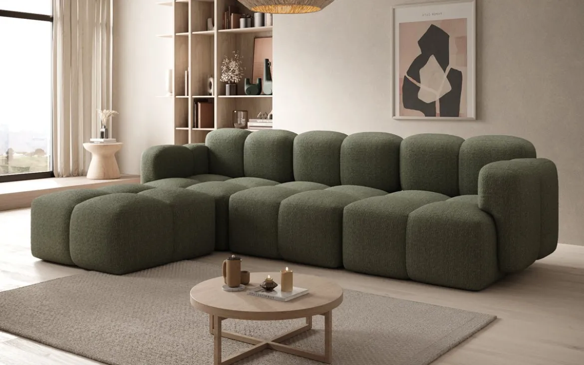 Designer Ecksofa Celly in Bouclé