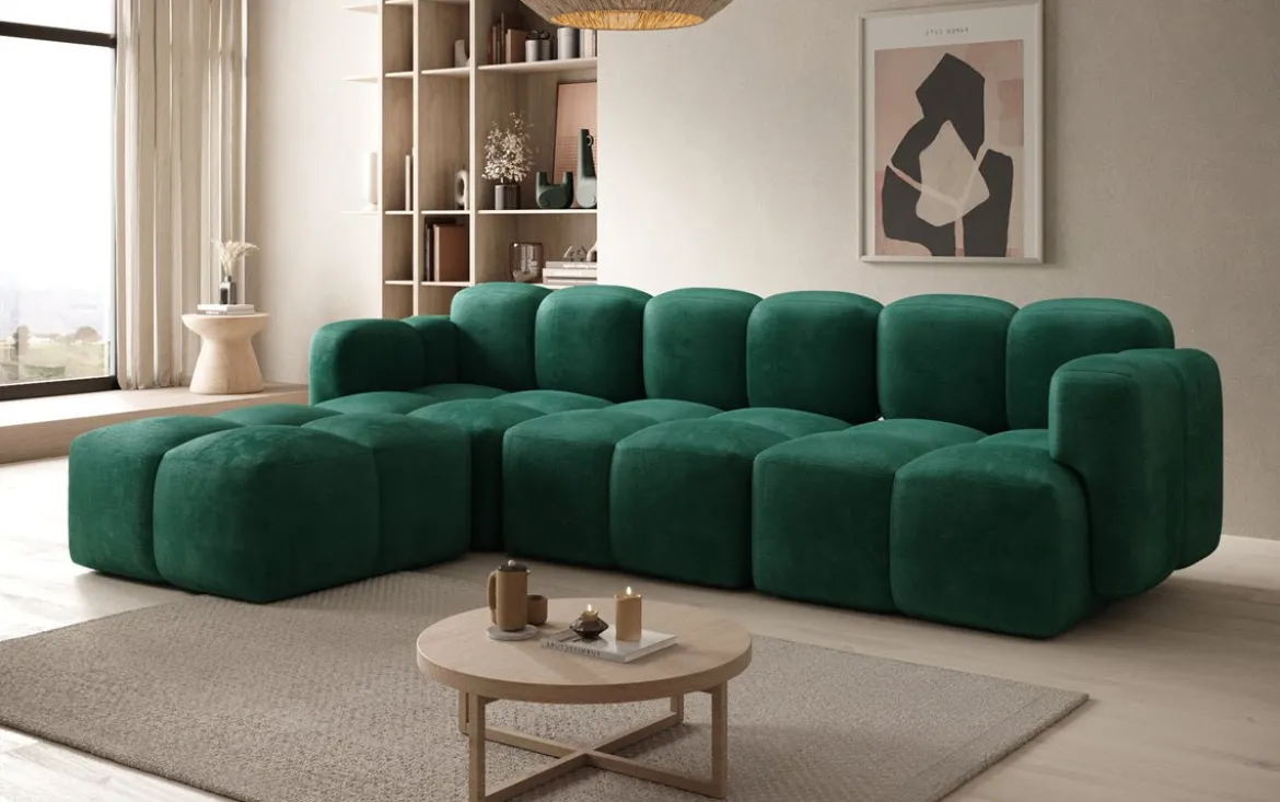 Designer Ecksofa Celly in Samt
