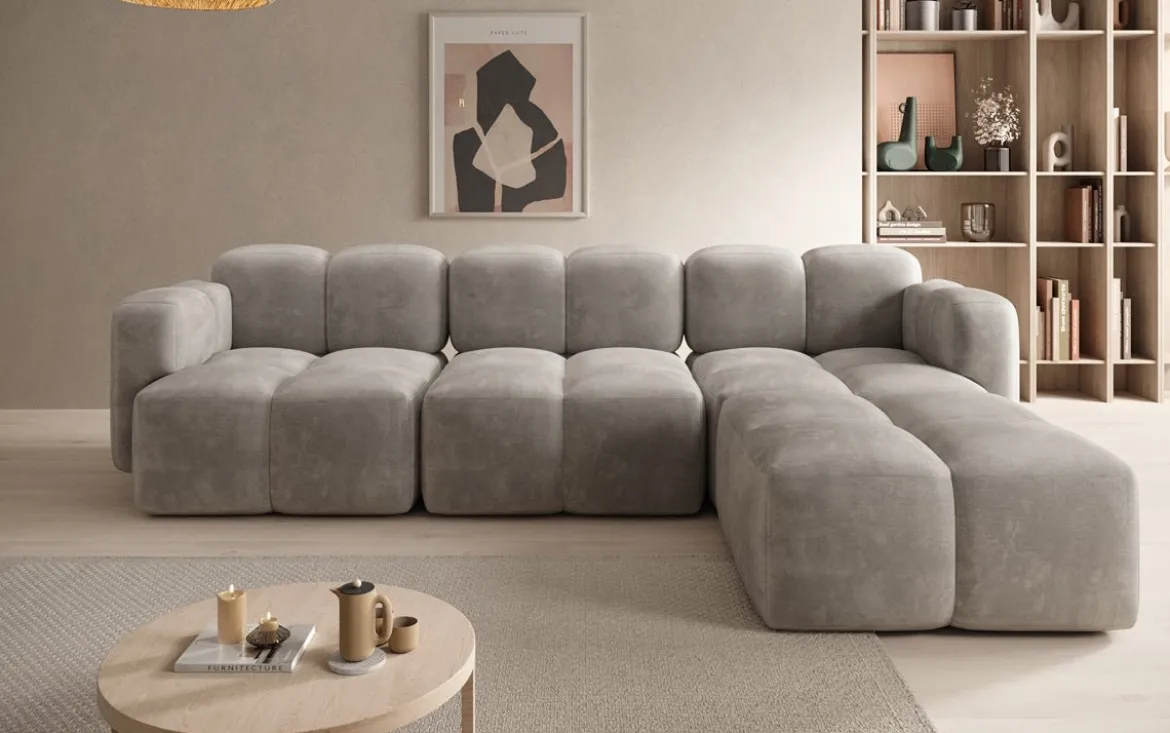 Designer Ecksofa Celly in Samt