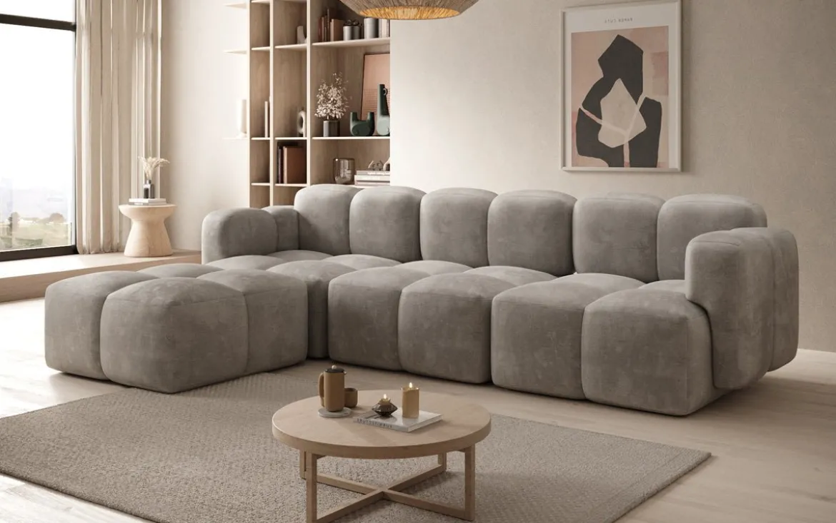 Designer Ecksofa Celly in Samt