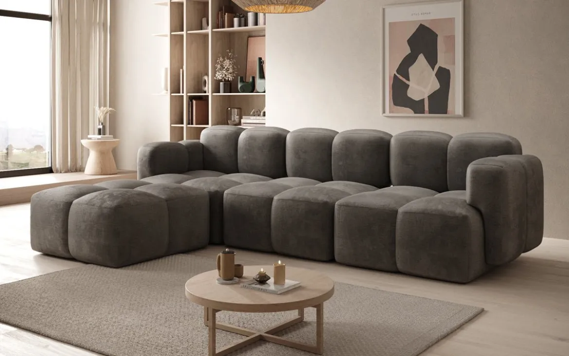 Designer Ecksofa Celly in Samt