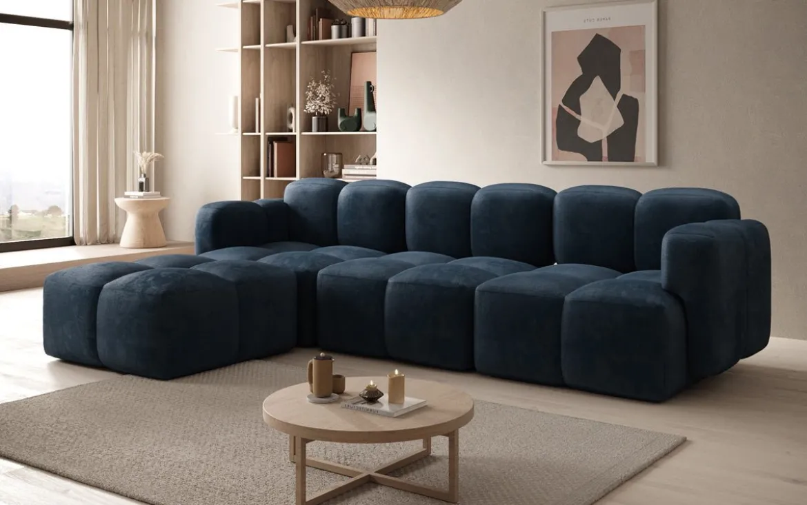 Designer Ecksofa Celly in Samt