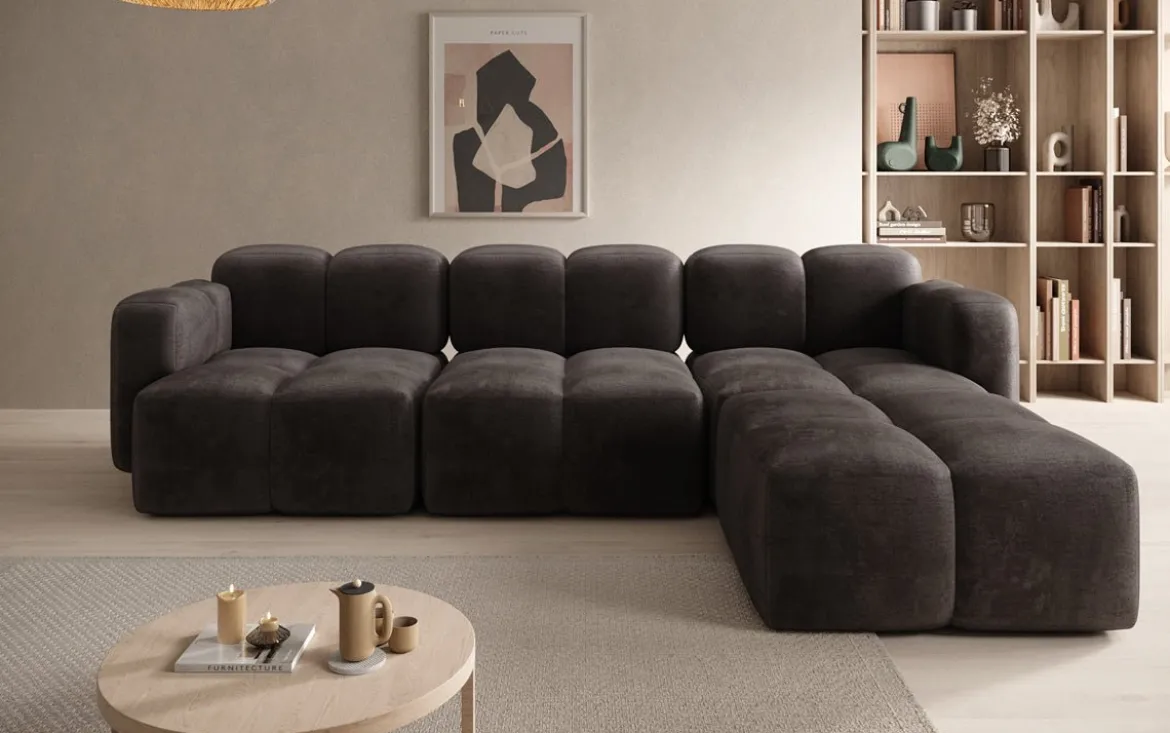 Designer Ecksofa Celly in Samt