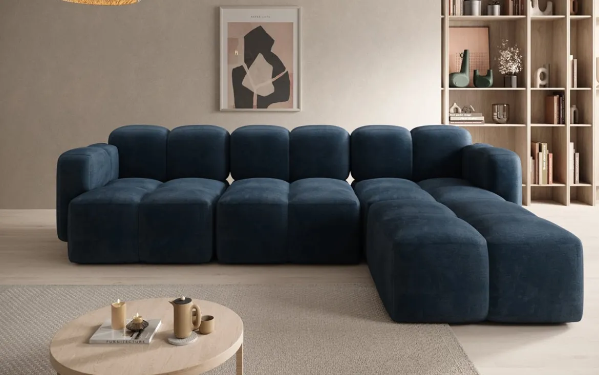 Designer Ecksofa Celly in Samt