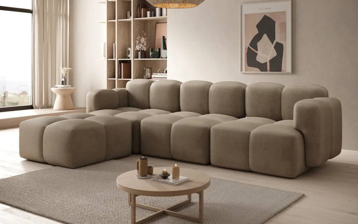 Designer Ecksofa Celly in Samt