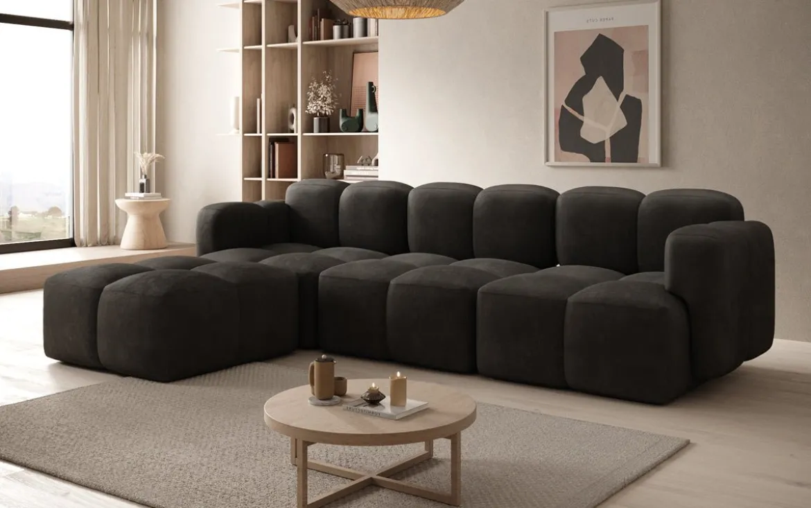 Designer Ecksofa Celly in Samt