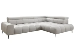 Designer Ecksofa Ceora mit elektrischer Schlaffunktion und verstellbarerer Rückenlehne in Echtleder