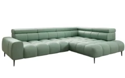 Designer Ecksofa Ceora mit elektrischer Schlaffunktion und verstellbarerer Rückenlehne in Echtleder
