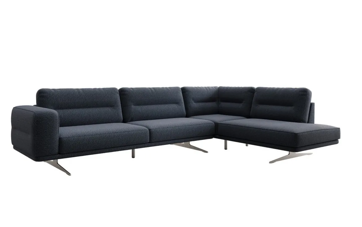 Designer Ecksofa closed Torino in Bouclé