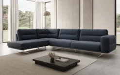 Designer Ecksofa closed Torino in Bouclé