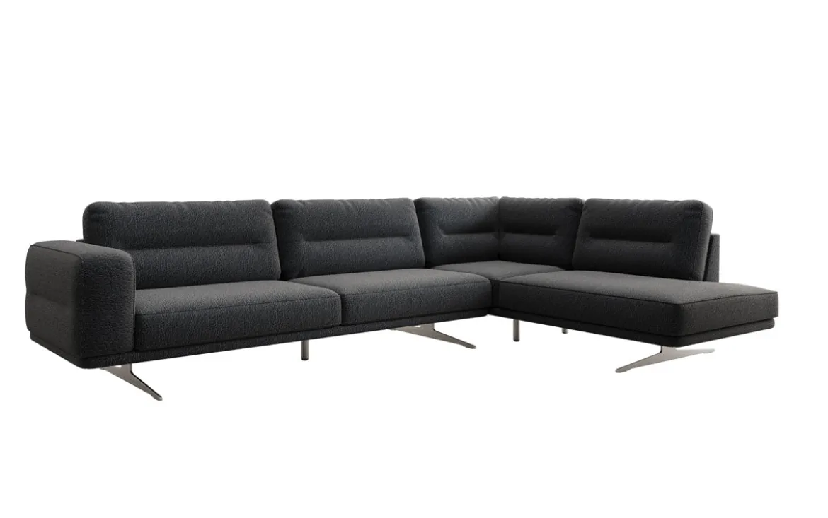 Designer Ecksofa closed Torino in Bouclé