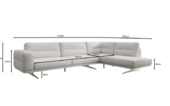 Designer Ecksofa closed Torino in Bouclé