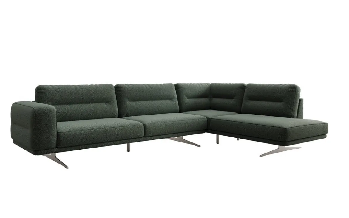 Designer Ecksofa closed Torino in Bouclé