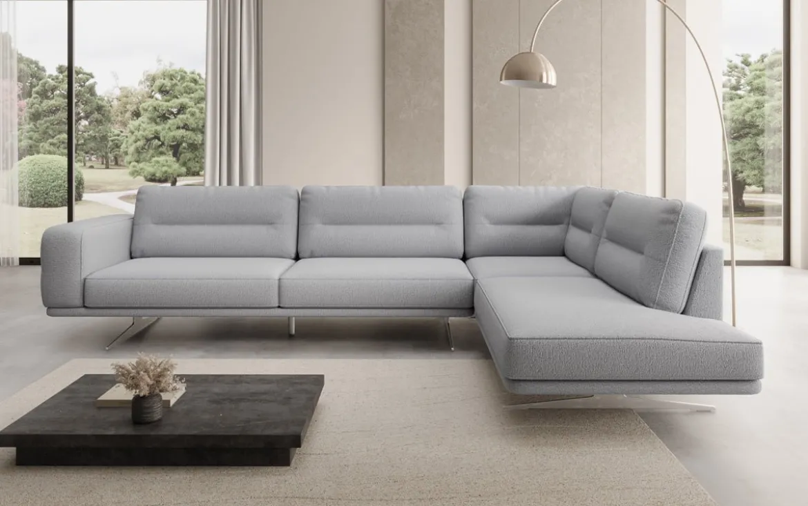 Designer Ecksofa closed Torino in Bouclé