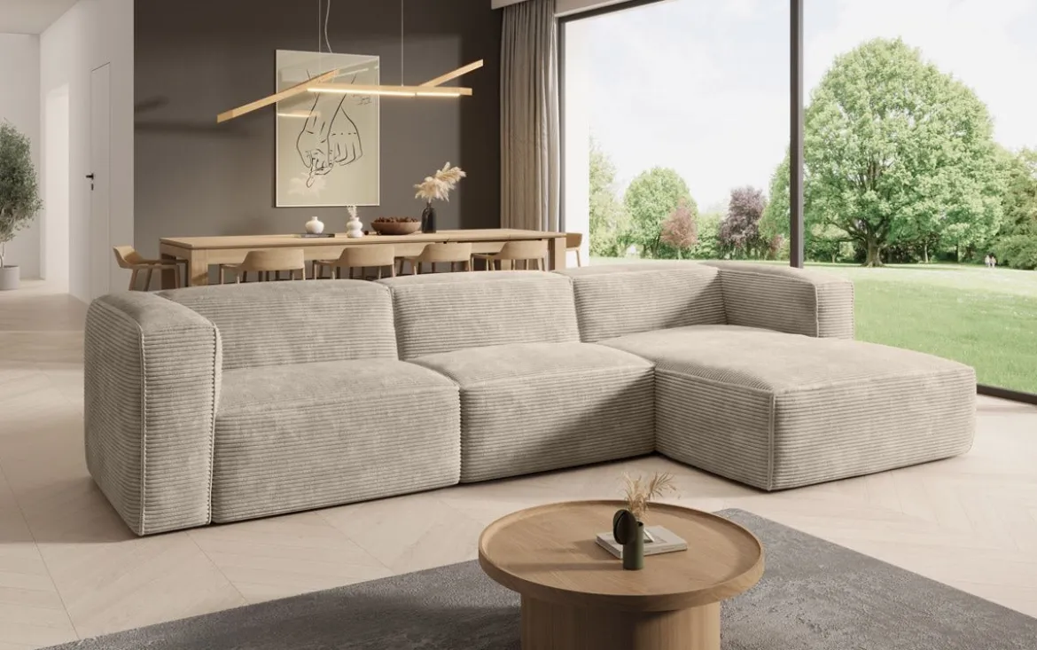 Designer Ecksofa Comfy in Cord