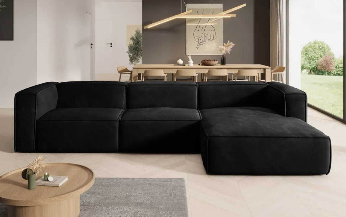 Designer Ecksofa Comfy in Samt