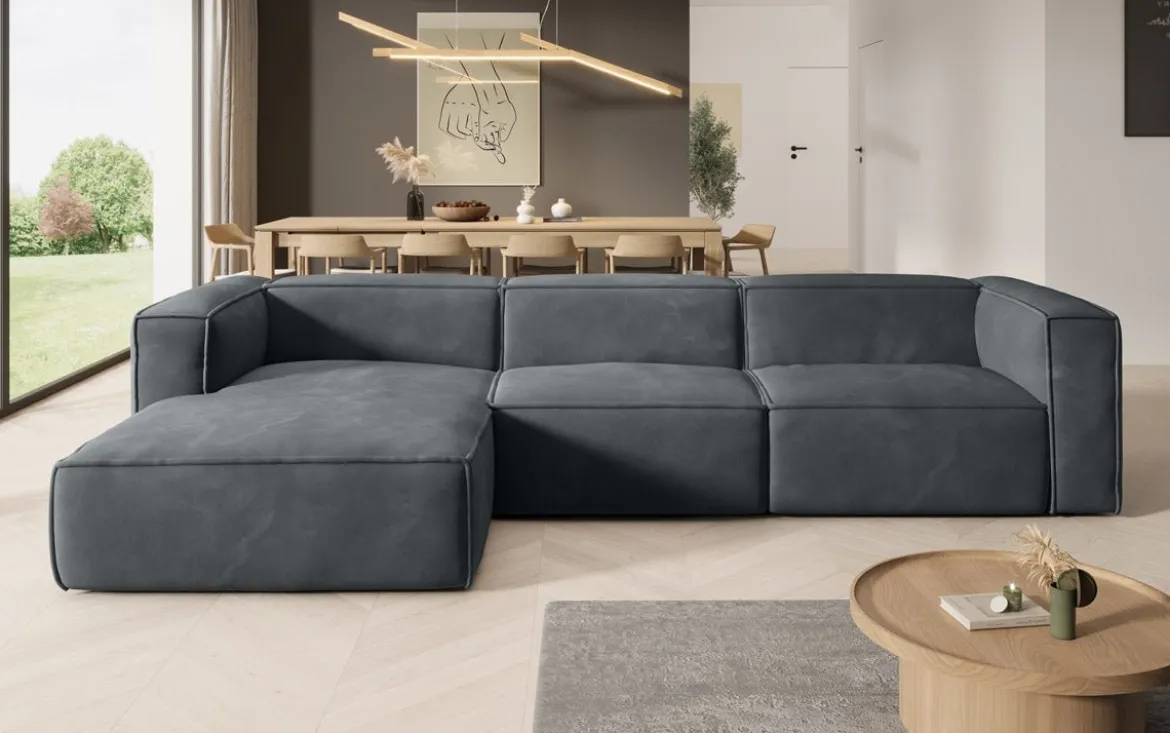 Designer Ecksofa Comfy in Samt