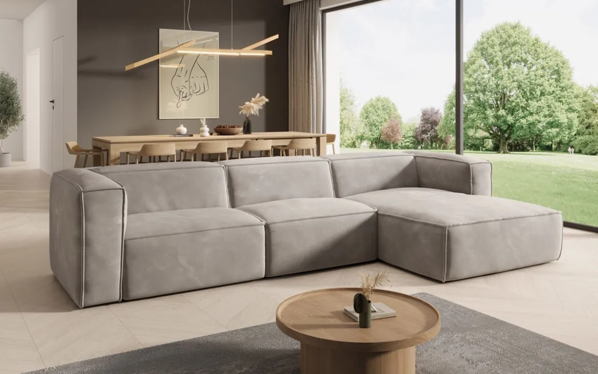 Designer Ecksofa Comfy in Samt