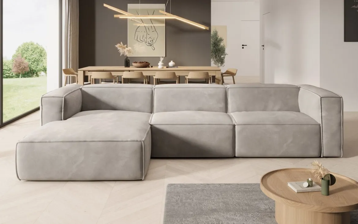 Designer Ecksofa Comfy in Samt