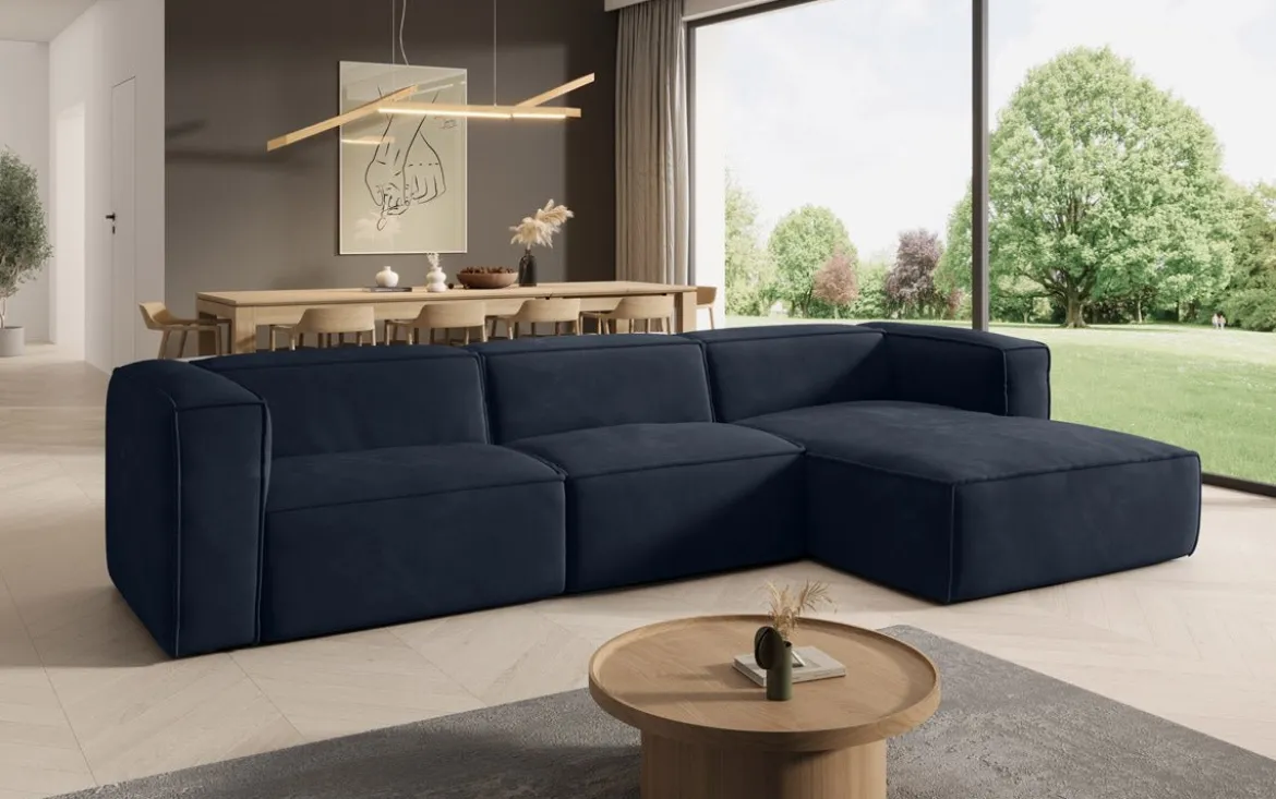 Designer Ecksofa Comfy in Samt
