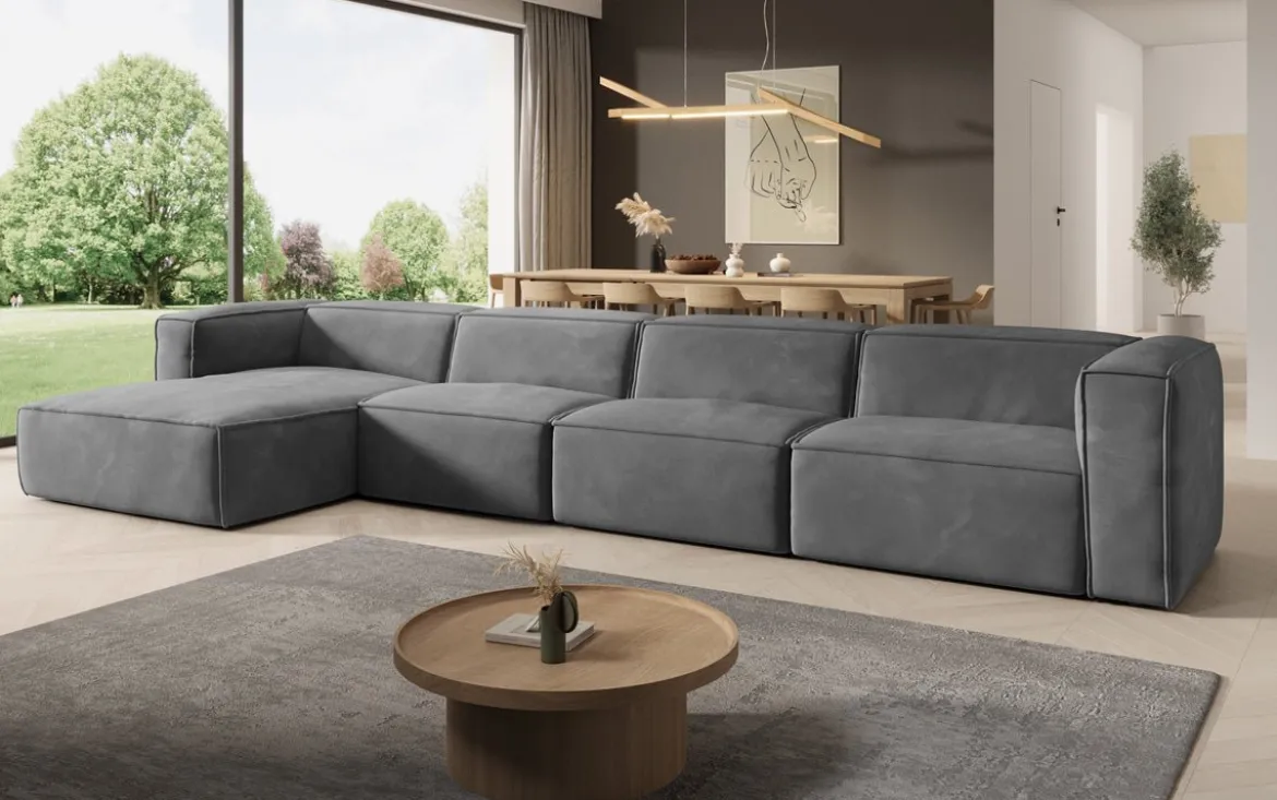 Designer Ecksofa Comfy Maxi in Samt