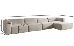 Designer Ecksofa Comfy Maxi in Samt